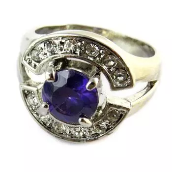 Бело-фиолетовое дизайнерское кольцо Courtesans