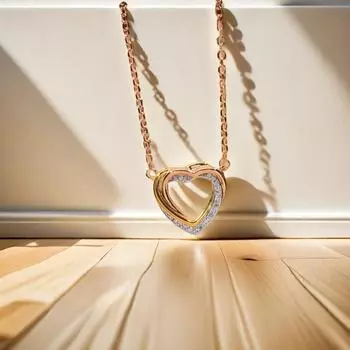 Белое бриллиантовое трехцветное ожерелье Love V из золота, супер красивая длина цепи 45 см, регулируемая мода, официальный сайт