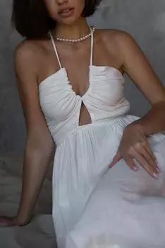 Белое муслиновое платье Mykonos