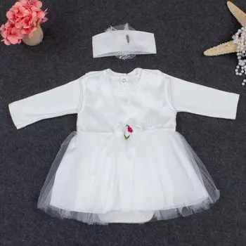 Белое платье для девочки Mevlt Suit