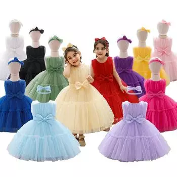 Белое платье для крещения для маленьких девочек, фатиновый бант с бантом, платья для первого дня рождения для девочек, свадебное платье принцессы для маленьких девочек, одежда 70 светло-розовый