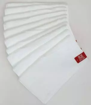 Белое полотенце Hotel Type Senshu Face Towel 400 Momme Набор из 10 шт. Белого цвета Сделано в Японии белый