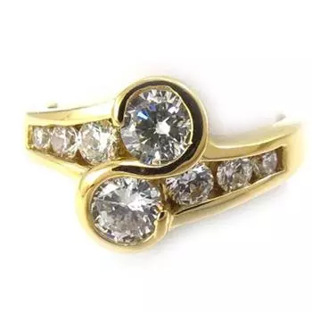 Белое позолоченное кольцо Афродита