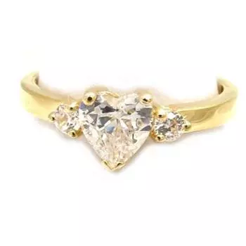 Белое позолоченное кольцо Love