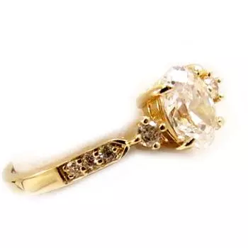 Белое позолоченное кольцо Scarlett