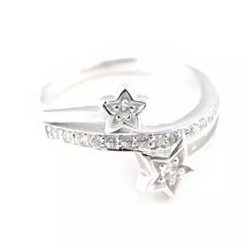 Белое серебряное кольцо Frie