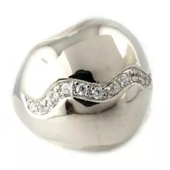 Белое серебряное кольцо Клеопатра