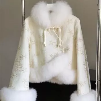 Белое шерстяное пальто с пуговицами высокого качества, шерстяное пальто высокого качества для женщин на осень и зиму S