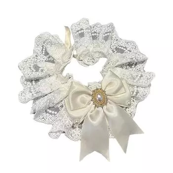 Белое свадебное платье, полотенце для слюней домашних животных, бант, ошейник для кошек, нагрудник для собак, нагрудник для шеи