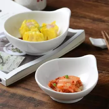 Белоснежная керамическая тарелка, посуда для закусок в отеле, миска, миска для выпечки, миска для десерта, икорница, маленькая соусница, кухонная посуда