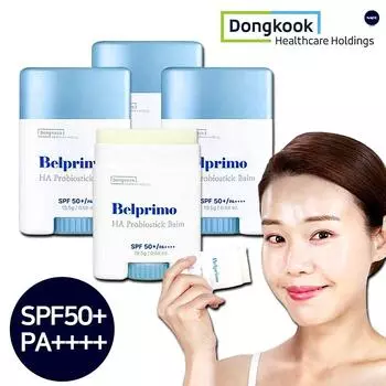 [Belprimo] Dongguk Probio Stick Balm Whitening Wrinkle Improvement Multi Balm Tone Up Sun Cream Sun Stick, 19.5gx4