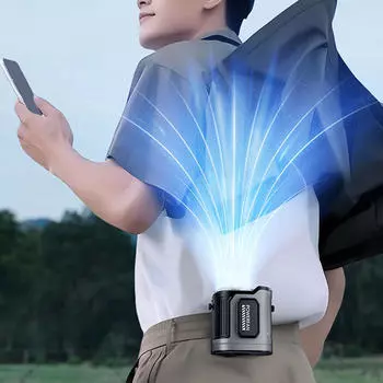 Belt Fan Hanging Neck Fans Clip on Waist Portable Wearable Rechargeable for Camping