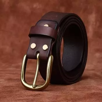 Ремень мужской ретро ручной работы цветной состаренный универсальный абразивный натуральная кожа модный пряжка из чистой коровьей кожи джинсовый ремень мужской 100cm