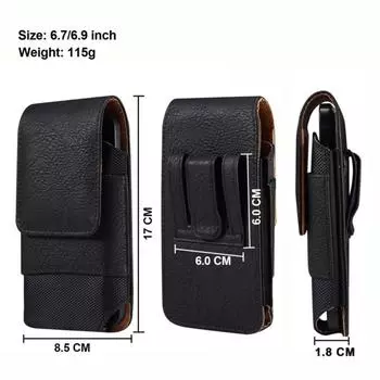 Belt Style Mobile Phone Bag Mobile Phone Pocket Orbit Flex Phone Waist Bag Hanging Waist Bag black-6.7-6.9 inches