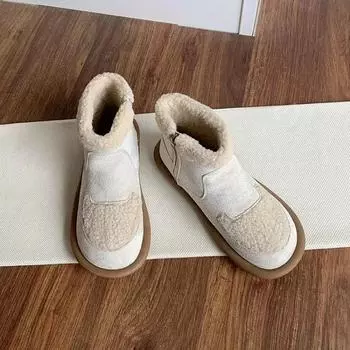 Белые ботильоны, зимняя обувь, роскошные дизайнерские ботинки для женщин, Австралия, низкие 2024, модные женские зимние ботинки для женщин, новинка 2024 года 35 абрикосовый