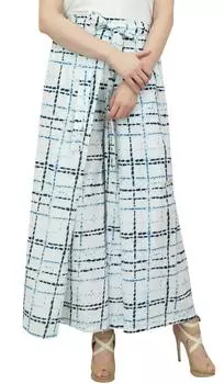 Белые брюки Phagun из хлопка, индийская одежда, брюки палаццо, летняя одежда-L Large белый