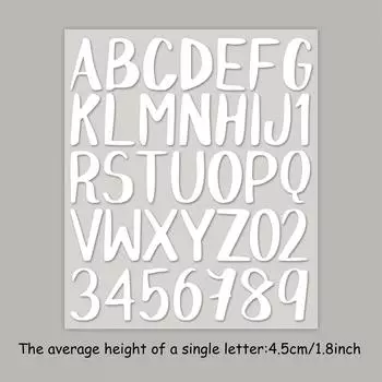 Белые буквы 4,5 см Термотрансферные наклейки A-Z 0-9 Аппликации для термопресса Футболка Сделай сам Наклейки для одежды Термовинил