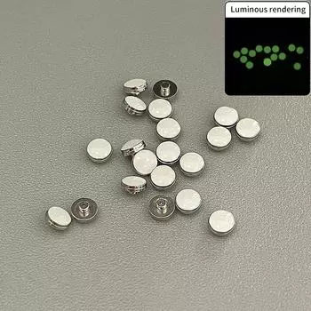 Белые бусины, сине-зеленые светящиеся часы Pip, безель, вставка, 12 часов, люминесцентные жемчужные точки, модные детали, сменные аксессуары