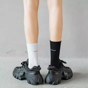 Белые чулки детские носки без пятки модные черные дышащие мужские чулки уличные спортивные хлопковые носки One Size