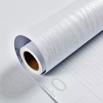 Белые Деревянные Самоклеящиеся Обои Виниловые Обои Отслаивающиеся и Приклеивающиеся Водонепроницаемые Наклейки для Мебели для Стен Столешницы Кухни Сделай Сам 1mx45cm