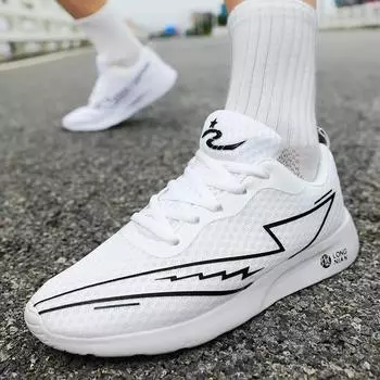 Белые дешевые кроссовки для бега для мужчин и женщин, горячая распродажа, легкие спортивные кроссовки с дышащей сеткой, мужские кроссовки Zapatillas Running Hombre 36