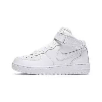 Белые детские кроссовки Nike Force 1 Mid PS 314196-113