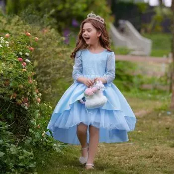 Белые длинные детские платья подружки невесты для девочек, вечернее и свадебное платье с пайетками, одежда для девочек, платье принцессы для детей 4, 10, 12 лет 110 белый