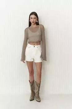 Белые джинсовые шорты Lilian