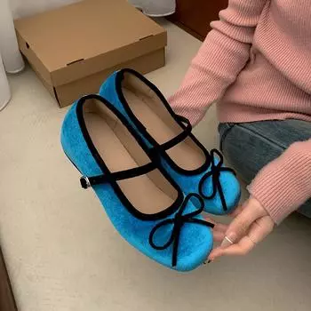 Белые французские туфли с увеличенной внутренней высотой и плоским носком, женские туфли на плоской подошве 2025 года, универсальные балетки Мэри Джейн 35 бежевый