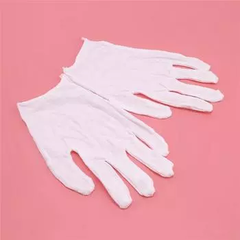 Белые хлопковые перчатки Хлопковые рабочие перчатки Перчатки для рабочего страхования Перчатки для рабочего этикета ultra thin