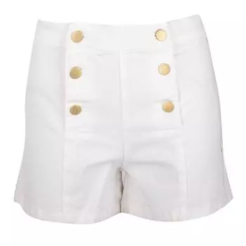 Белые хлопковые шорты сукайна с золотыми пуговицами Женское LA PETITE ETOILE L белый