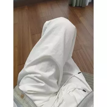 Белые изогнутые брюки Moon Knife с нугой, клейкие повседневные брюки, женская одежда, летние тонкие брюки, драпированные широкие брюки-швабры 2024 S