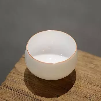 Белые керамические чашки, чайная чашка, фарфоровая чашка кунг-фу WHITE(120ml)