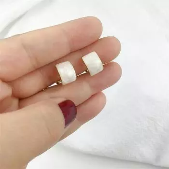 Белые клипсы для ушей без отверстий для ушей, геометрически изогнутые полукруглые серьги-кольца в стиле ретро для женщин