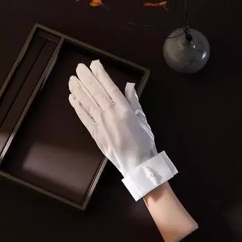 Белые короткие свадебные перчатки с пальцами из бисера, модные свадебные перчатки на запястье, подходят для женских свадебных аксессуаров