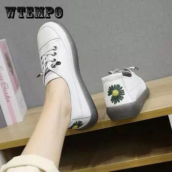 Белые кожаные туфли Daisy. Женские весенние универсальные слипоны с мягкой подошвой. Студенческие одиночные туфли. Женская повседневная обувь. 40 чёрный