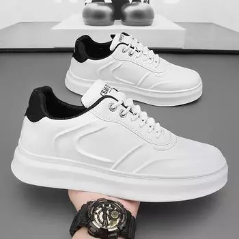 Белые кроссовки на платформе, повседневная обувь для активного отдыха, мужская обувь для скейтбординга, дышащая спортивная обувь, кроссовки для бега, мужская обувь для тенниса 39