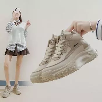 Белые кроссовки на платформе весна 2025 года — корейский стиль для студенток, HY916 37 белый