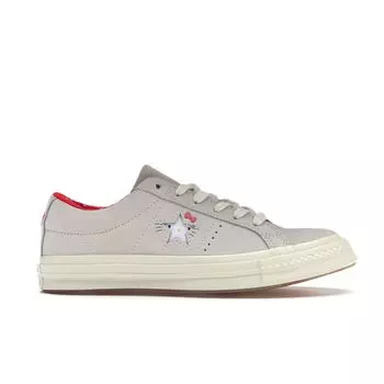Белые кроссовки унисекс Converse Hello Kitty x One Star Suede Low Top 162937C