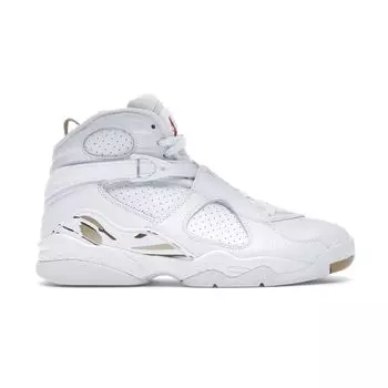 Белые кроссовки унисекс OVO x Air Jordan 8 Retro Metallic-Gold-Varsity-Red-Blur AA1239-135