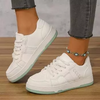 Белые кроссовки женские осенние удобные и универсальные женские вулканизированные туфли повседневные туфли на платформе со шнуровкой Zapatos Mujer 36