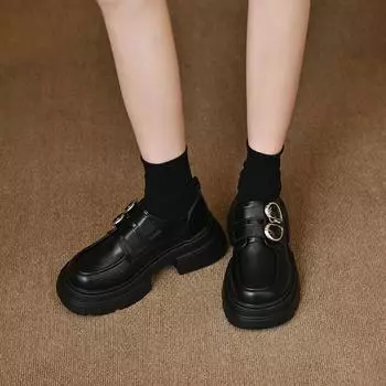 Белые кроссовки женские туфли на плоской подошве сабо на платформе британский стиль оксфорды платье новые криперы элегантные летние кожаные ретро резиновые туфли 35