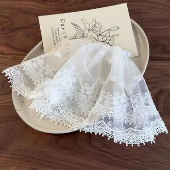 Белые кружевные большие заколки для волос в виде юбки, модные женские заколки для хвоста, пружинные зажимы для женщин и девочек, темпераментные заколки-автоматы, праздничный головной убор