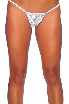 Белые кружевные стринги Merry See