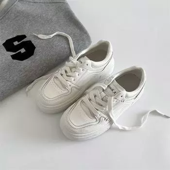 Белые легкие повседневные простые студенческие японские маленькие белые туфли для женщин 2025 года, новые летние туфли с увеличенным каблуком, универсальные туфли для серфинга 35 белый