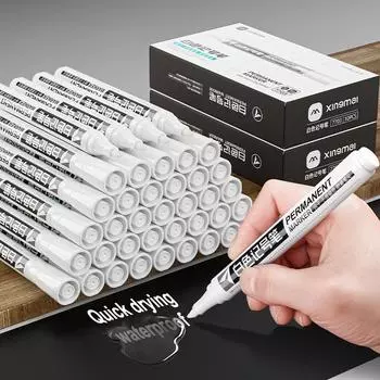 Белые маркеры, масляные, водостойкие, перманентные маркеры для дерева, пластика, кожи, стекла, камня, металла, художественные принадлежности