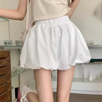 Белые модные мини-юбки с пузырьками и рюшами, женские эластичные тонкие юбки с высокой талией, летние милые женские одинаковые уличные одежды S чёрный