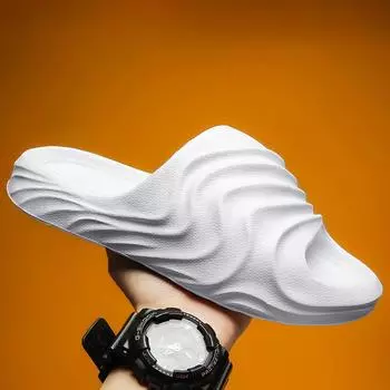 Белые модные мужские сандалии, легкие противоскользящие мужские тапочки для ванной комнаты, классические дорожные сандалии, модная пляжная обувь, домашняя мужская обувь, 2024 г. 40