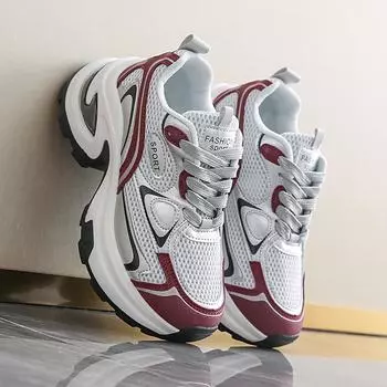 Белые модные сетчатые дышащие кроссовки для походов на открытом воздухе, летние новые стильные дизайнерские кроссовки с перекрестными ремешками на толстой подошве для женщин 35