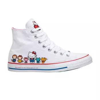 Белые парусиновые кроссовки унисекс Converse Hello Kitty x Chuck Taylor All Star 162944C